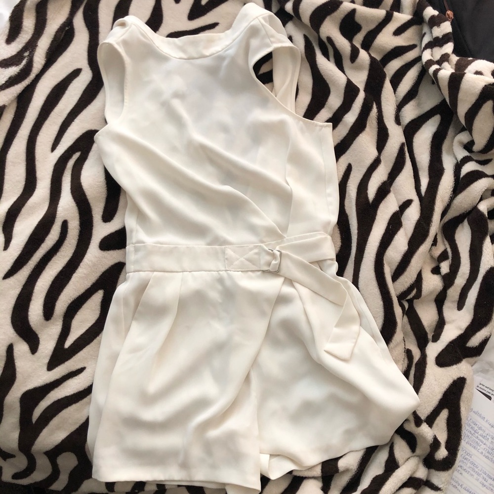 Topshop White Shorts Romper NWT